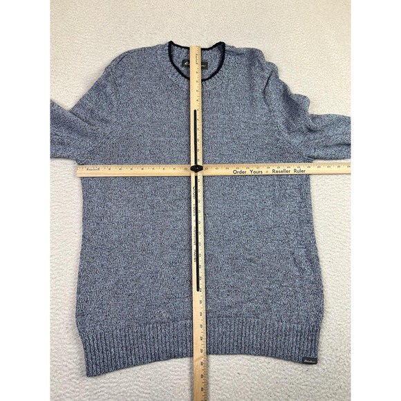 Eddie Bauer Sweater Mens Large Blue Marled Cotton Crewneck Pullover - Picture 8 of 9